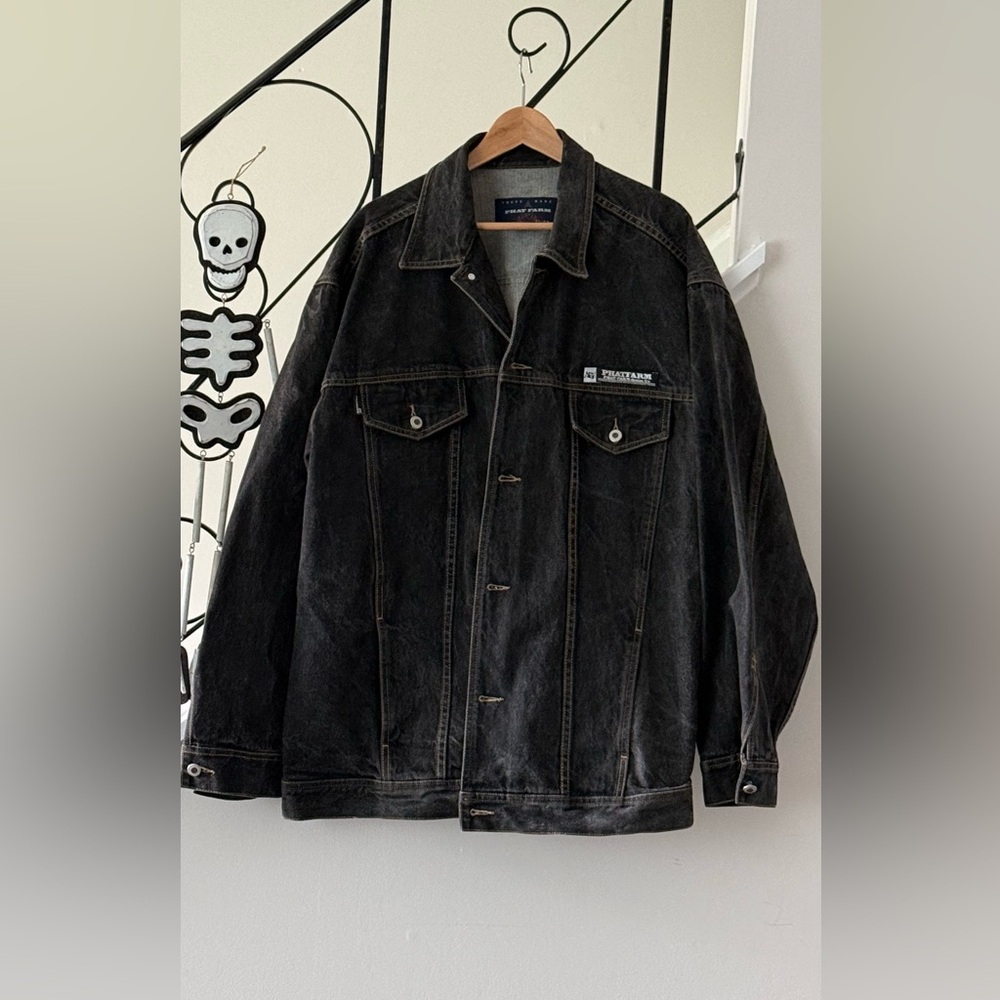 Phat Farm Vintage 1990s Black Denim Jacket for Men